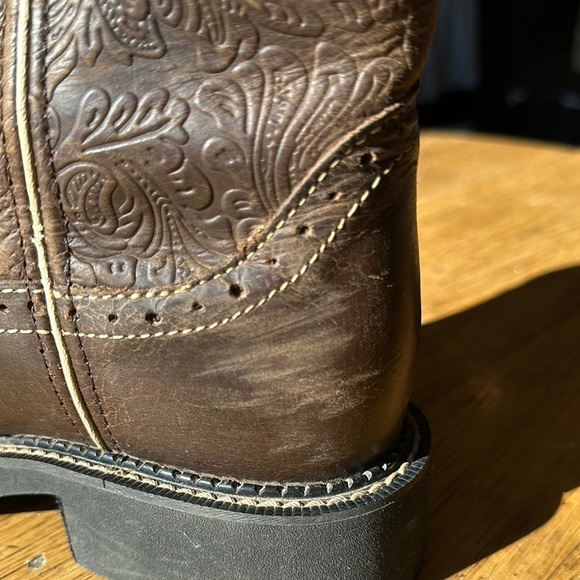Justin Boots Brown Heeled Boots (Midi boots) - Picture 12 of 15